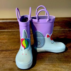 5c toddler girl unicorn rain boots